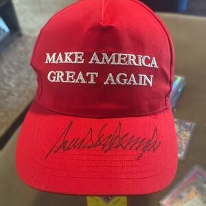 President Donald J Trump Autographed Hat MAGA Make America Great Again